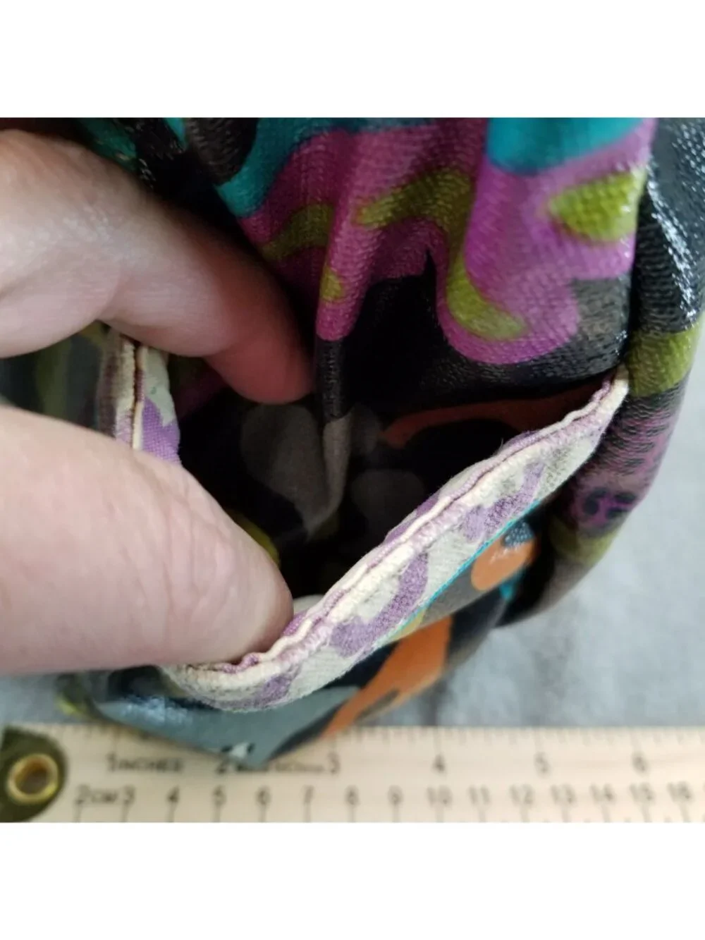Fossil Bag Womens 16x11 Multicolor Floral Crossbody Messenger *Read*